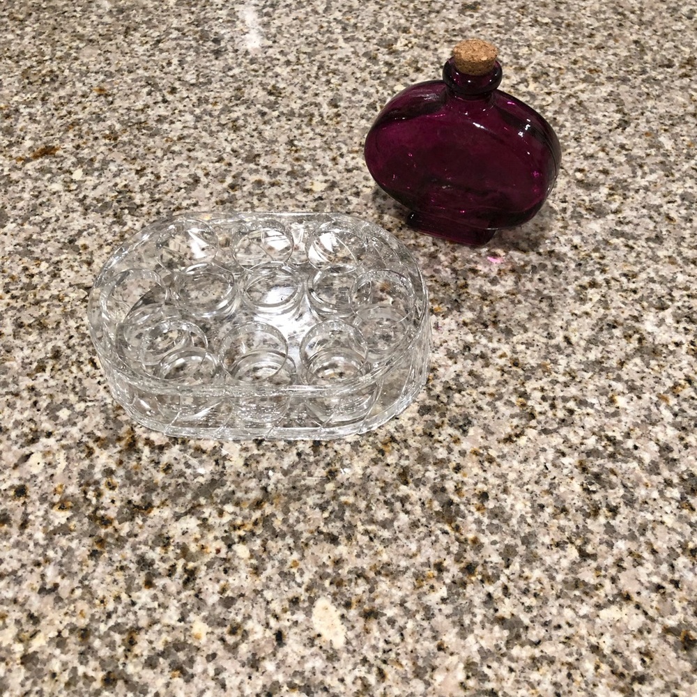 Perfume Bottle and Lipstick Holder